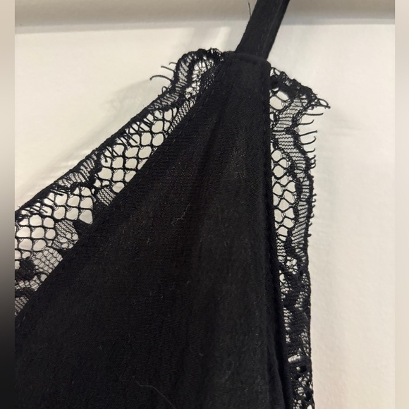 Express Lace Romper Adjustable Straps Black Feminine Pajama Lingerie Size Medium - Picture 7 of 11